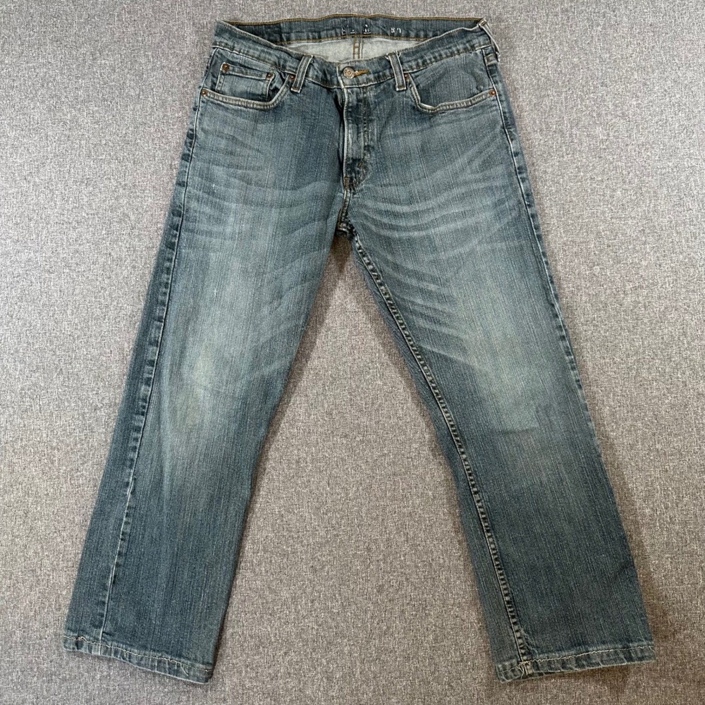 Signature Levi Strauss Mens Jeans 34x32 Blue Straight Leg Denim Pants Y2K 34 32